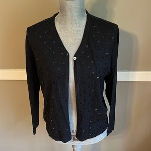 Black cardigan with sparkles on front